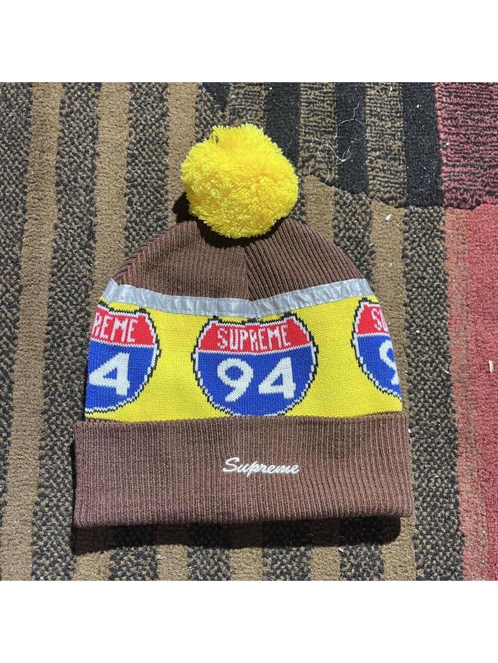 Supreme Interstate Reflective Beanie in brown from FW22